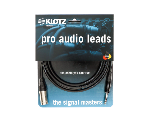 KLOTZ M1MS1K M1 MIC CABLE BLACK 2M XLR 3 MALE - JACK 3P
