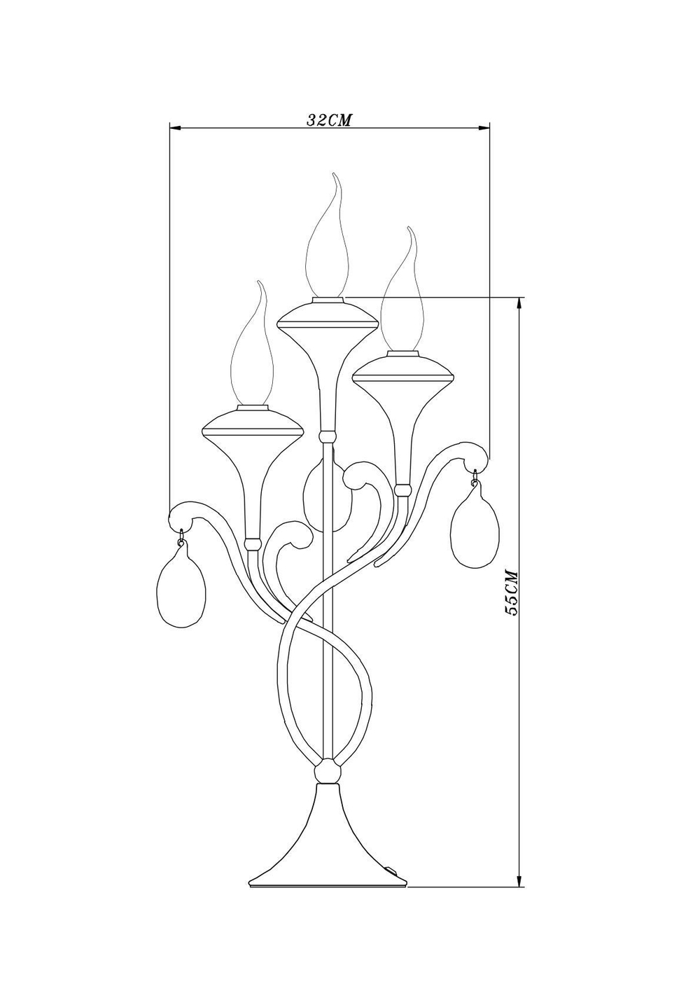 Настольная лампа Arte Lamp Montmartre A3239LT-3WH