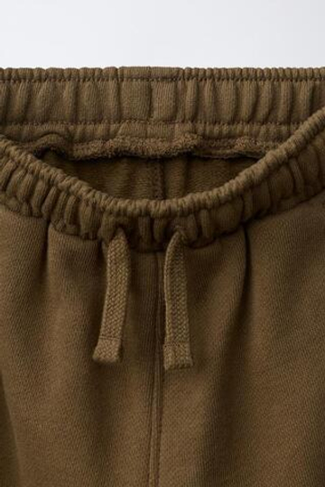 ZARA ОДНОТОННЫЕ БРЮКИ-БАНАНЫ, ОХРА