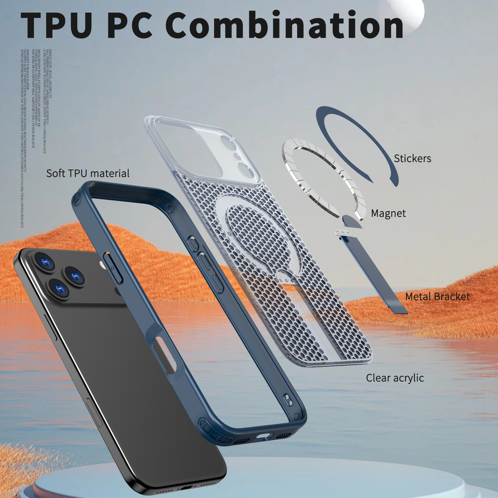 Прозрачный чехол Mesh Pro Magnetic Case для iPhone 17 Pro Max
