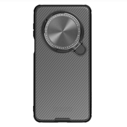 Чехол прозрачный тонированный (Transparent Black) от Nillkin с металлической откидной крышкой для камеры на Huawei Mate 70 Pro и 70 Pro+, серия CamShield Prop Case