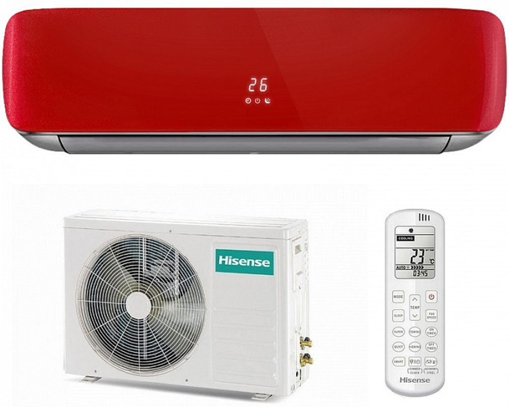 Сплит-система Hisense AS-10UW4RVETG00(R),  красный