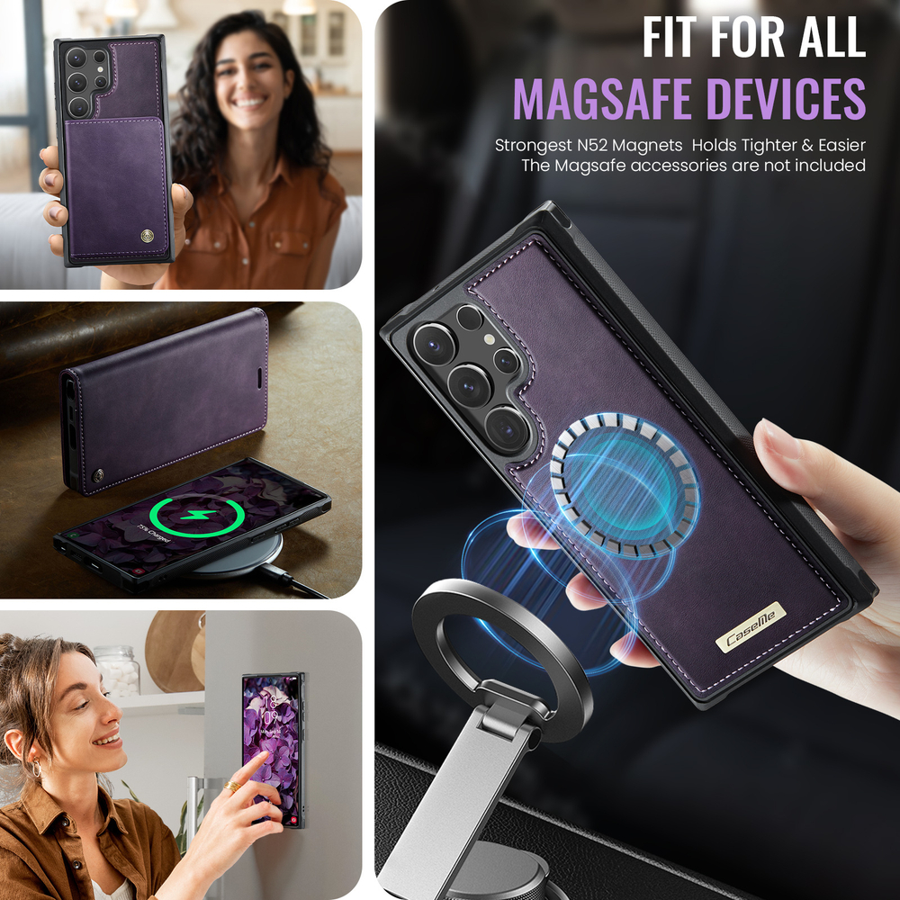 Чехол-кошелек CaseMe 2 in 1 MagSafe Samsung Galaxy S23 Ultra