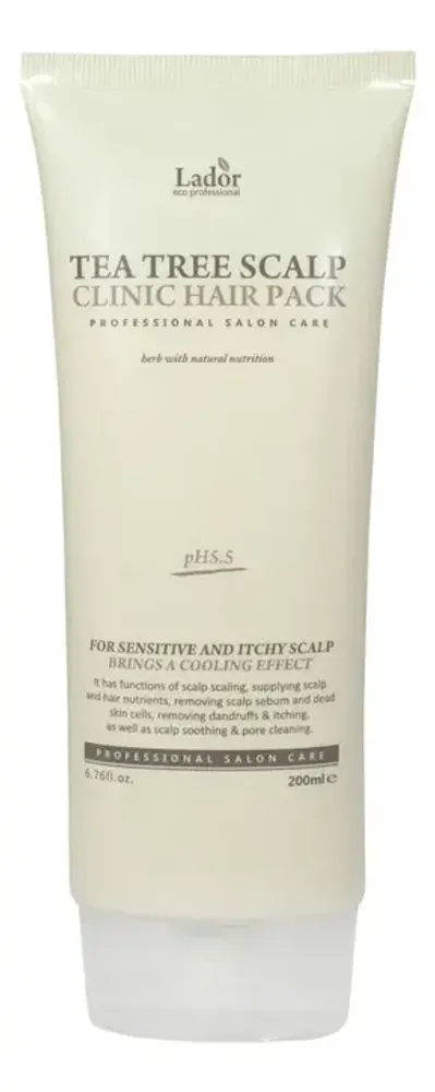Lador Маска для волос и кожи головы с чайным деревом - PH5.0 Teatree scalp hair pack, 200мл