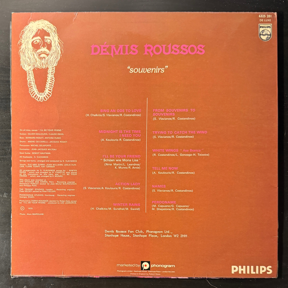 Demis Roussos – Souvenirs (Англия 1975г.)