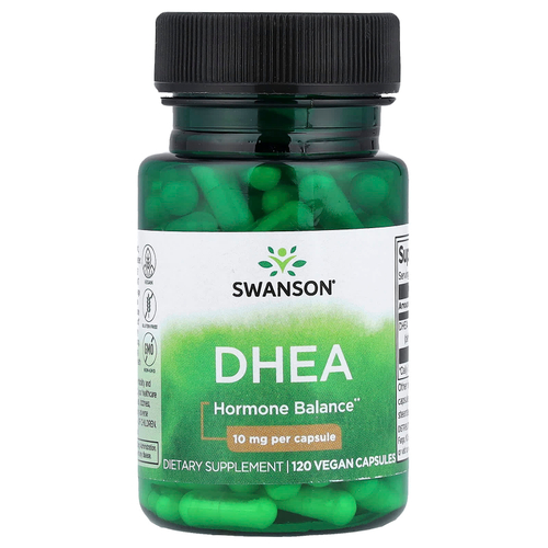 Swanson Vitamins, DHEA, 10 мг, 120 веганских капсул