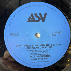 Винтажная виниловая пластинка LP Бетховен Beethoven, James Loughran, Hall Orchestra Симфония Symphony No. 5 In C Minor Op. 67 (Англия 1982)