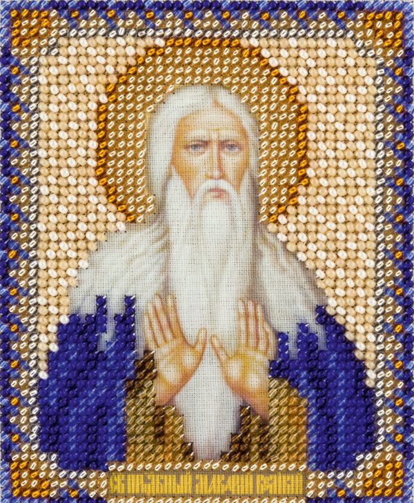 Набор для вышивания бисером Panna, Икона Святого преподобного Макария Великого Египетского, 8,5х11 см