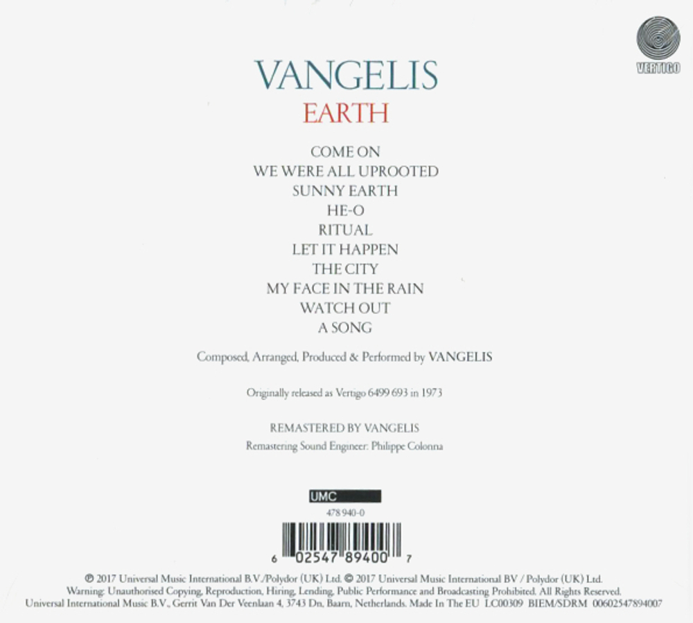 Vangelis / Earth (CD)