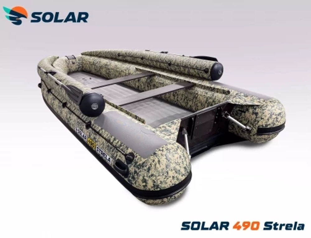 Лодка надувная моторная solar-490 strela jet tunnel с фальшбортом