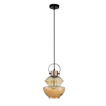 Подвесной светильник 1*E27 V000082 11022/B/1P Black черный/ янтарный Sera Indigo