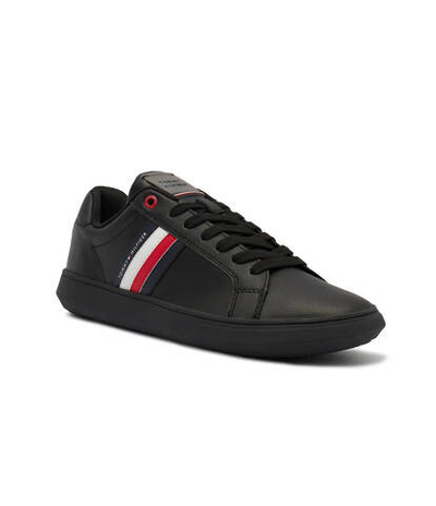 Кожаные кроссовки Tommy Hilfiger - черный(FM0FM04921)