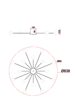 Потолочный светильник Freya FR5242CL-16BS