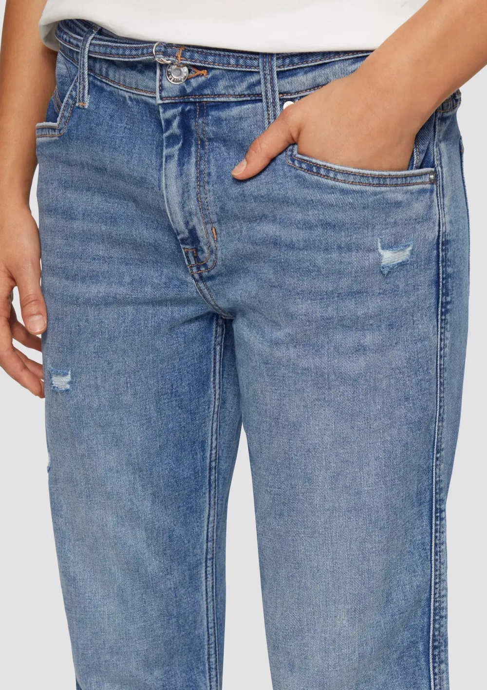 Cropped Jeans Karolin / Regular Fit / Mid Rise / Straight Leg