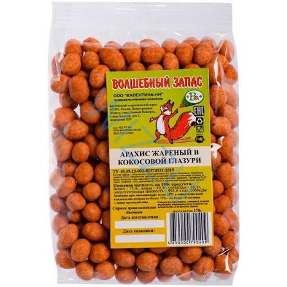 Арахис в кокосовой карамели  NUTS Леззет контейнер 300гр 18шт (09.03.2027)