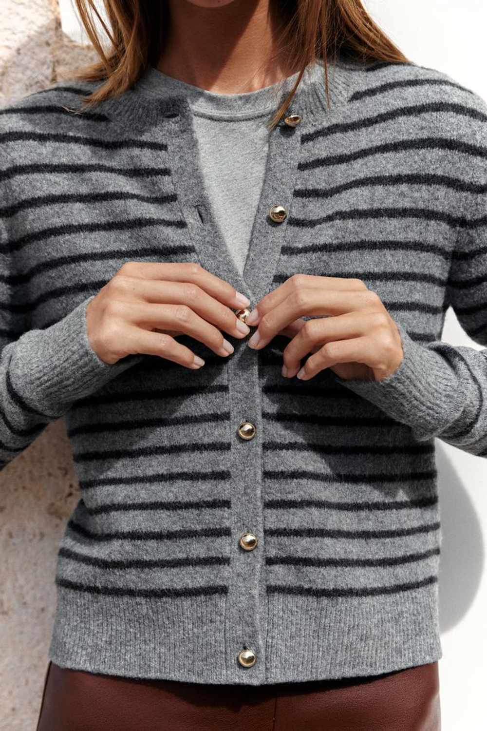 ZARA КАРДИГАН В ПОЛОСКУ, ПОЛОСКИ