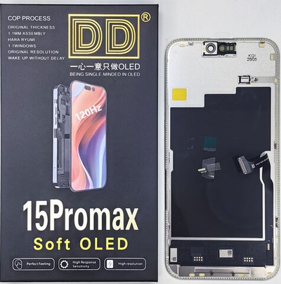 Дисплей iPhone 15 Pro Max Soft OLED; 120HZ; Rem.IC; бренд DD