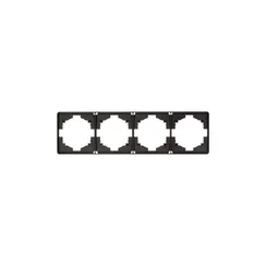 Рамка на 4 поста KRANZ Miele Round Оникс KR-78-0754-3