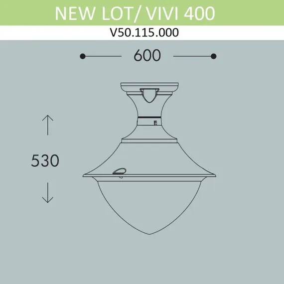 Потолочный светильник уличный Vivi V50.115.000.AXH27 Fumagalli