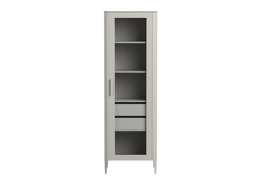 Витрина Type oak стеклянная высота 200 см R (серо-бежевый)