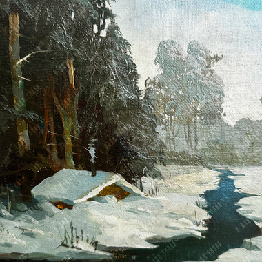 Быков В. А. Зимнее утро. Холст, масло. Россия, 2013 г.