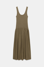 КОМБИНИРОВАННОЕ ПЛАТЬЕ НА БРЕТЕЛЯХ — ZARA