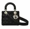 Сумка Dior Lady Dior My Abcdior, модель маленького формата черный