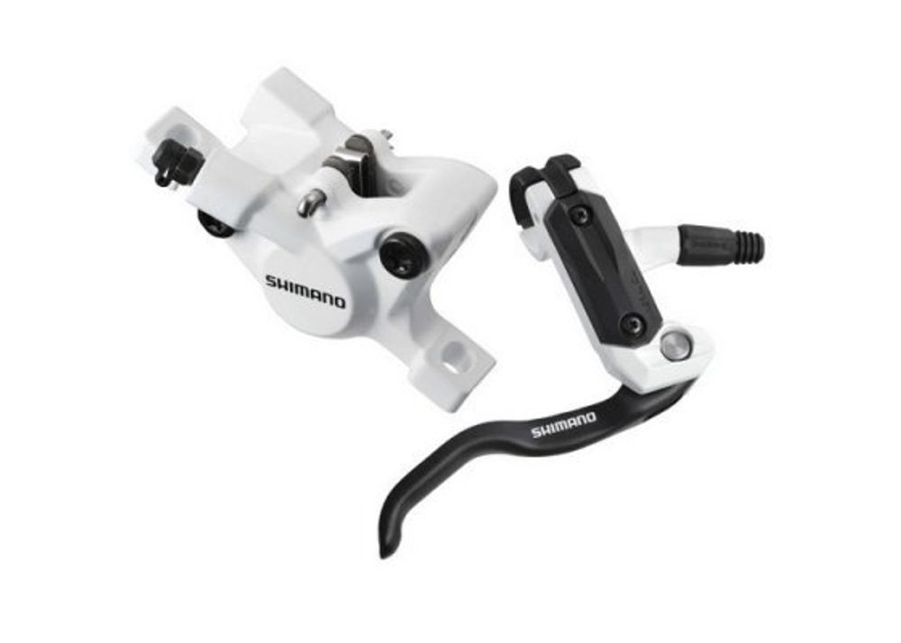 Тормоз диск. Shimano, M505, BL-M505(лев)/BR-M447(пер), бел., 1000мм
