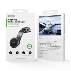 Магнитное беспроводное автомобильное зарядное устройство MagSafe, версия V3 Wireless Car Charger 15W, Duzzona
