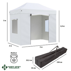 Тент-шатер быстросборный Helex 24320 3x2х3м полиэстер белый