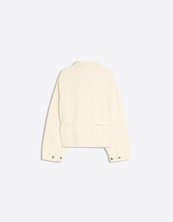 BERSHKA Джинсовая куртка оверсайз, кремовый