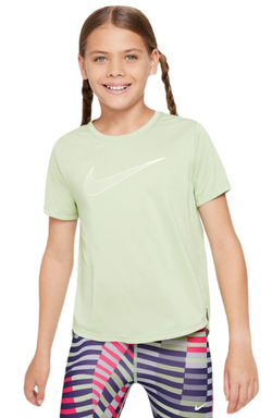 Футболка для девочки теннисная Nike Dri-Fit One Short Sleeve Top GX - honeydew/white