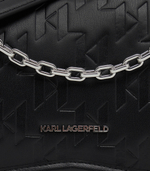 Кожаная сумка через плечо Karl Lagerfeld - черный(231W3020)