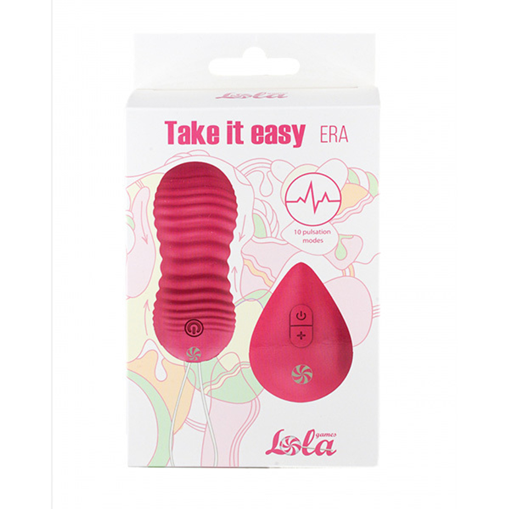 Розовые вагинальные виброшарики 8,3см с пультом ДУ Lola Games Take It Easy Era 9021-08lola