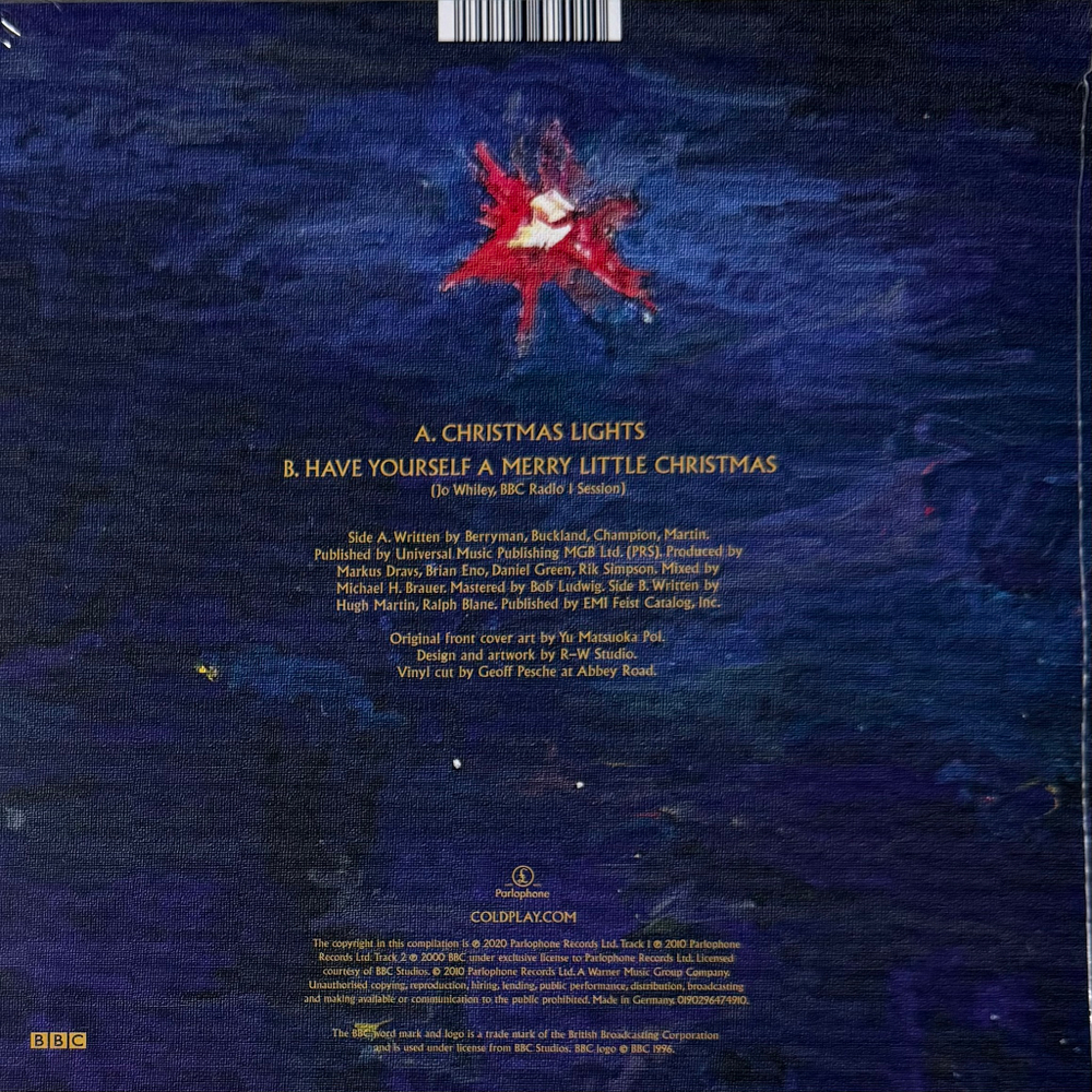 Виниловая пластинка Coldplay ‎– Christmas Lights 7"