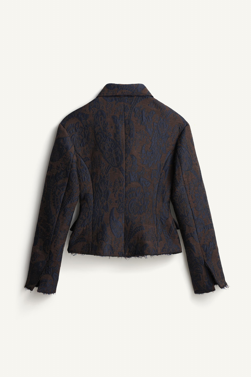 ZARA ПРИТАЛЕННЫЙ БЛЕЙЗЕР - LIMITED EDITION, КОРИЧНЕВО-СИНИЙ