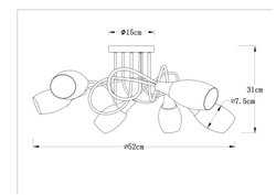 Люстра потолочная Arte Lamp Volare A4591PL-6SS