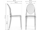 Пластиковый стул Woodville Victoria clear gray