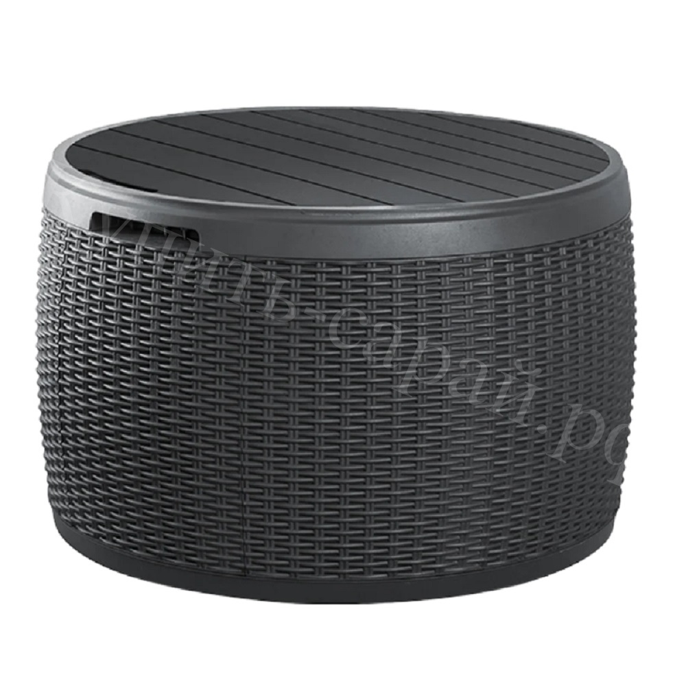 Столик - ящик под ротанг Keter Circa Rattan grey