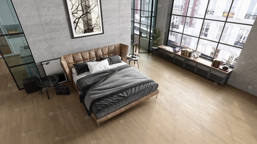 Кварцвиниловая плитка Alpine floor EASY LINE - ДУБ КРЕМОВЫЙ ECO 3-23 - Магазин напольных покрытий в Екатеринбурге. MAXI ПОЛ.