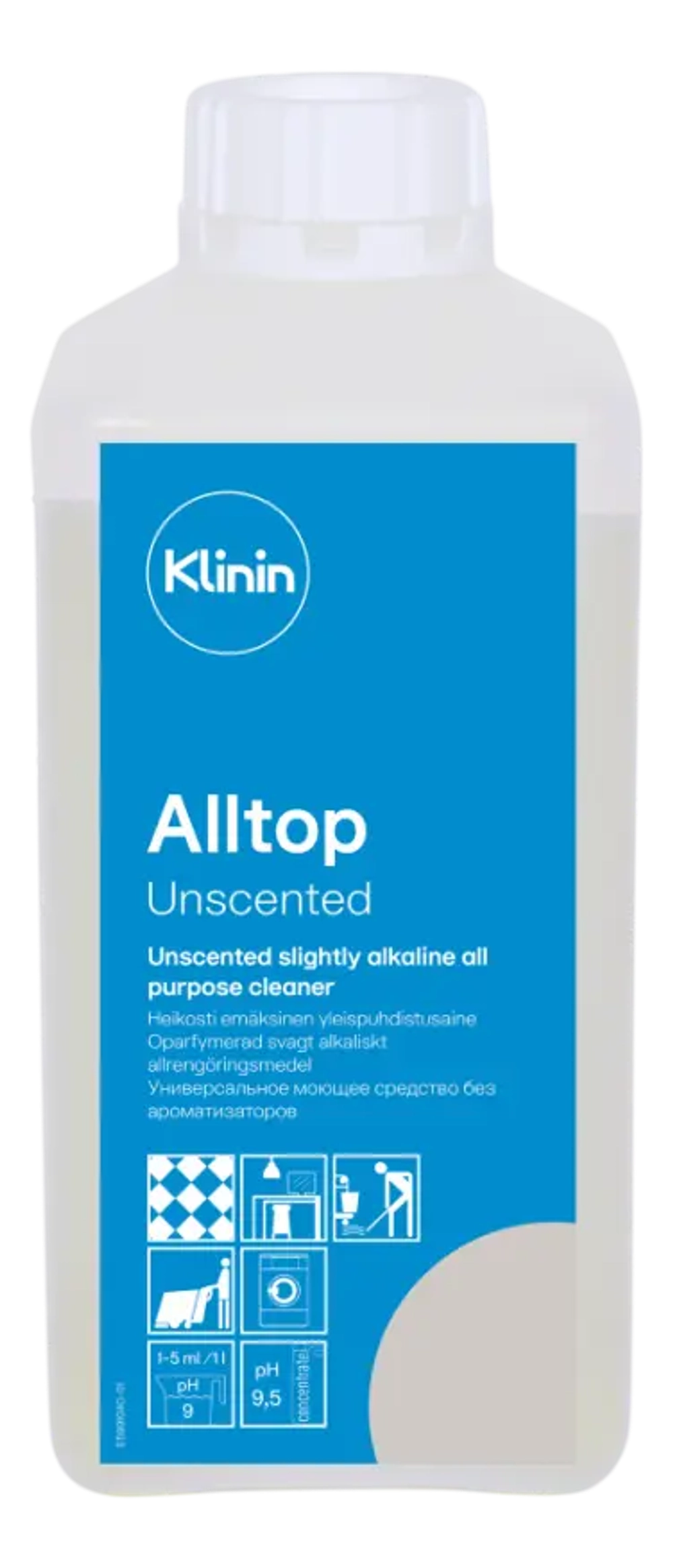 Klinin: Оллтоп 1л слабощелочное универсальное средство гипоаллергенн