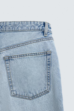 ZARA ДЖИНСЫ СВОБОДНОГО КРОЯ, ВЫЦВЕТШИЙ СИНИЙ