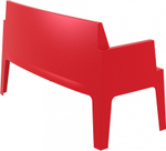 Диван пластиковый двухместный Siesta Contract Box Sofa, красный