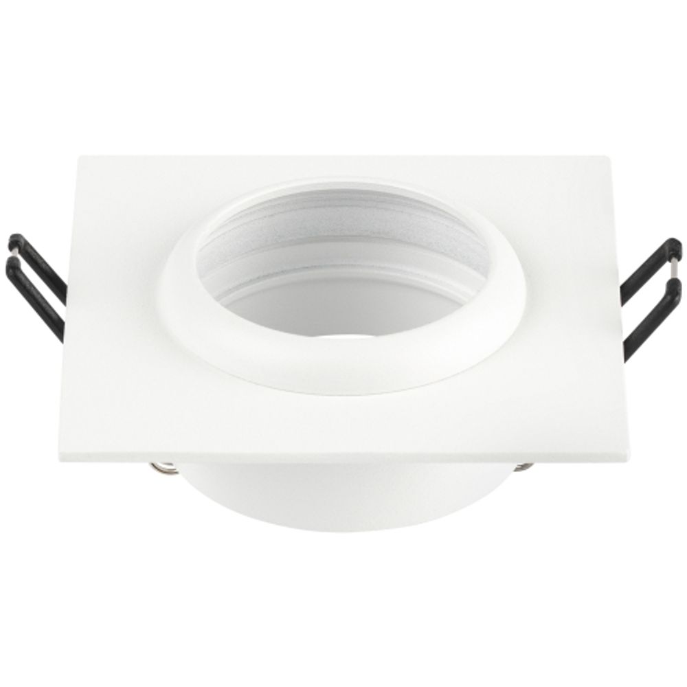 Светильник встраиваемый алюминиевый ЭРА KL110 WH под лампу MR16 GU5.3 белый матовый | Алюминиевые встраиваемые светильники