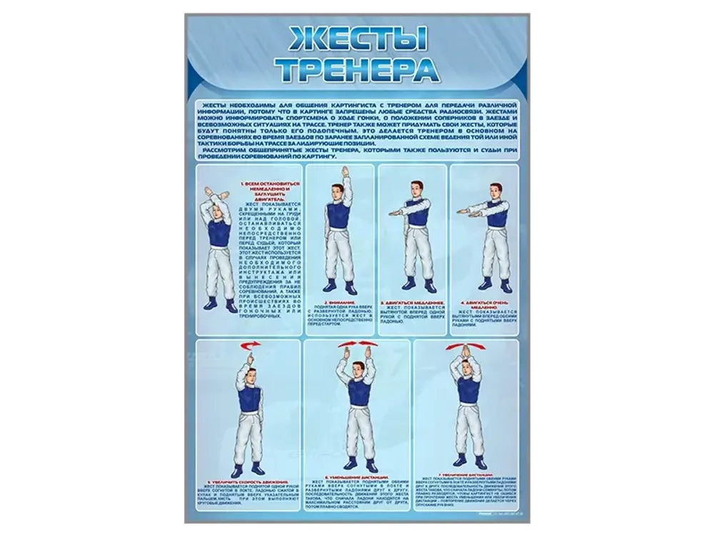 Стенд "Жесты тренера"