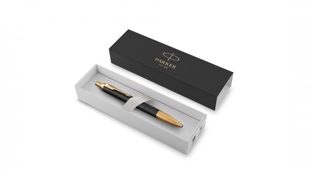 Шариковая ручка Parker IM Premium Black GT, стержень: M, цвет чернил: blue, в подарочной упаковке.