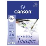Альбом для графики Imagine 200 г/м², A4 21х29.7 см, склейка с одной стороны 50 л, Canson C200006008
