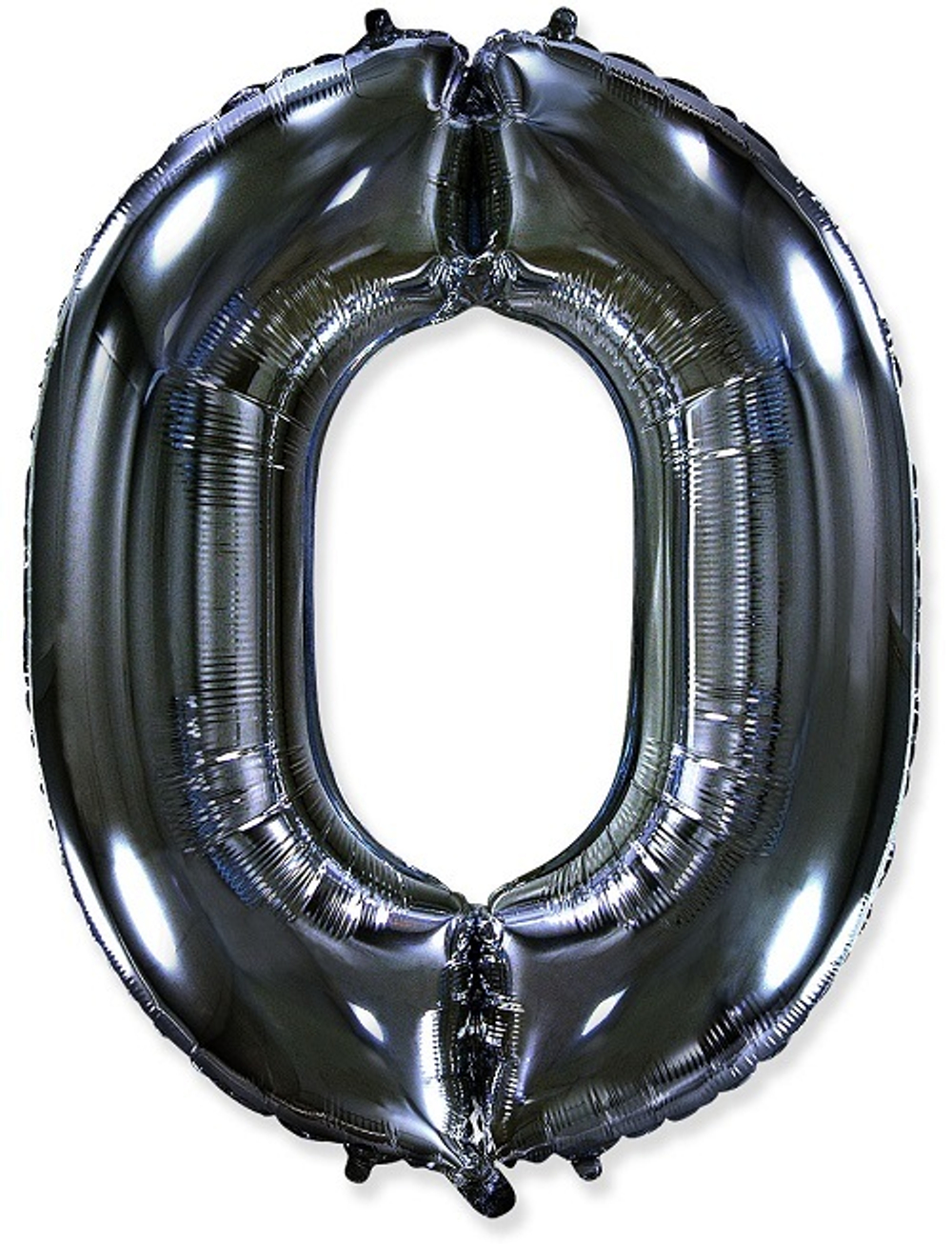 Шар фольга Цифра 0 Black Черный 102 см с гелием