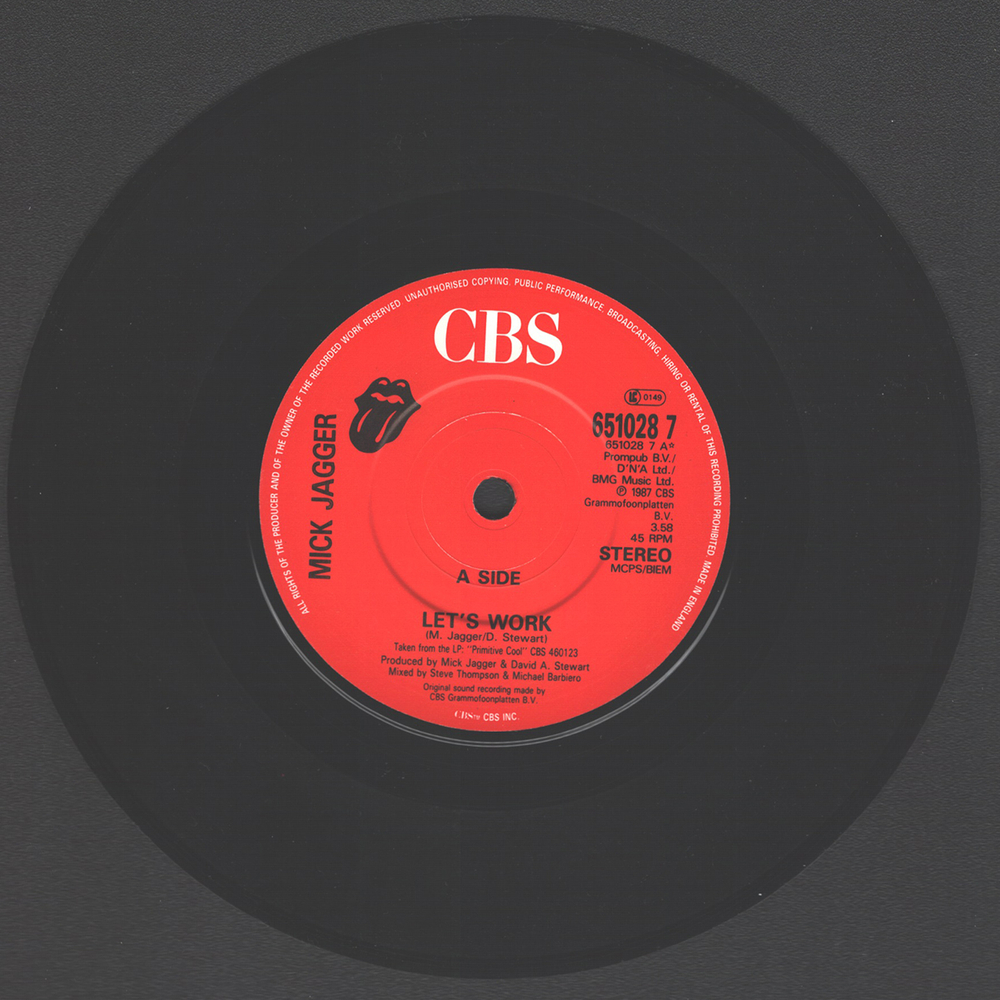 Mick Jagger / Let's Work (7" Vinyl Single)