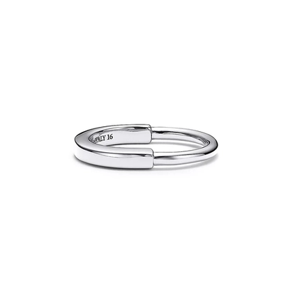 Кольцо из белого золота, Tiffany💠 Lock ring